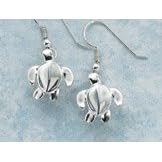 New Sterling Silver Sea Turtle Dangle Earrings Jewelry