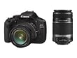 Canon EOS 550D SLR-Digitalkamera (18 Megapixel, LiveView) Double-Zoom Kit inkl. EF-S 18-55mm IS und EF-S 55-250mm IS Objektiv