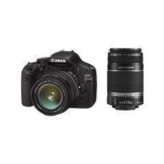 Canon EOS 550D SLR-Digitalkamera (18 Megapixel, LiveView) Double-Zoom Kit inkl. EF-S 18-55mm IS und EF-S 55-250mm IS Objektiv
