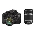 Canon EOS 550D SLR-Digitalkamera (18 Megapixel, LiveView) Double-Zoom Kit inkl. EF-S 18-55mm IS und EF-S 55-250mm IS Objektiv