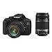 Canon EOS 550D SLR-Digitalkamera (18 Megapixel, LiveView) Double-Zoom Kit inkl. EF-S 18-55mm IS und EF-S 55-250mm IS Objektiv