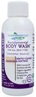 Fundamental Body Wash - Unscented Natural Shower Gel - 2 Ounce Travel Size - Made in USA