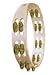 Double Row Wooden Tambourine - Bright Brass Jingles - Tycoon Percussion