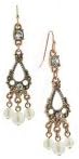 Pink Champagne Teardrop Chandelier Earrings