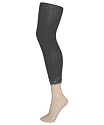 Lace Trim Footless Tights Black