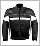 Motorcycle Jacket - Mens Armored Textile/Leather Jacket