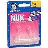 Gerber Nuk Nipples Orthodontic Silicone Size1, 2Pk