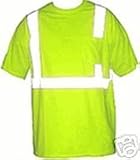 High Visibility Lime Green Class 2 T-shirt with Reflective Stripes - in your choice of sizes