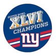 New York Giants Super Bowl XLVI Champions 4x6 Die Cut Car Magnet