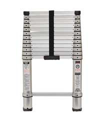Industrial Grade 2KFG1 Telescoping Ladder, 12 1/2 Ft, Aluminum
