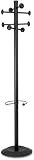 Alba PMSTAN2N Stan2 Coat Rack with Umbrella Holder, Eight Knobs, Black