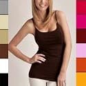 Plain Long Spaghetti Strap Tank Top Camis Basic Camisole Cotton