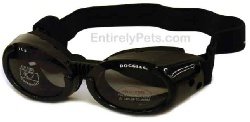 Metallic Black ILS Doggles with Light Smoke Lens