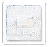 Swaddle Designs Ultimate Receiving Blanket - Bright Blue Polka Dots