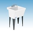 Mustee 17W Durastone Utility Wall Sink - White