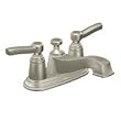 Moen S6201BN Rothbury Double Handle Centerset Bathroom Sink Faucet with Valve Br