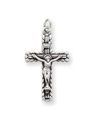 Sterling Silver INRI Crucifix Pendant QC3404"