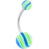 Baby Blue Lime HYPNOTIC Belly Button Ring