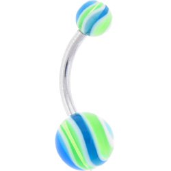Baby Blue Lime HYPNOTIC Belly Button Ring