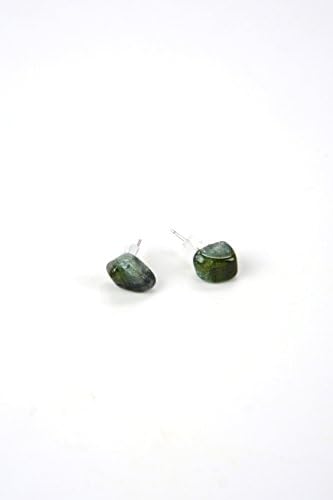 Smooth Green Tourmaline Post Earrings