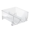 InterDesign Stackable 2-Bottle Wine Holder, Clear