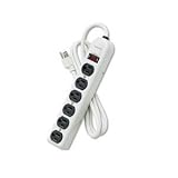 FEL99027 - Six-Outlet Heavy-Duty Metal Power Strip