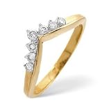 Image of 9ct Gold 0.20ct Diamond Wishbone Ring