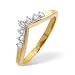 0.20 Ct Diamond Wishbone Ring In 9 Carat Yellow Gold