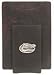 Brown Crazy Horse Leather Money Clip with Emblem