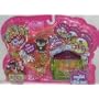 Jungle in My Pocket Little Crystal Green Home Purple Roof Along with Zebra, Koala and Cheetah