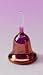 Dollhouse Miniature Artisan Cranberry Glass Bell