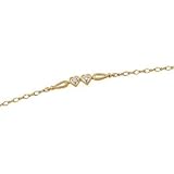 14K Yellow Gold Diamond Heart Bracelet