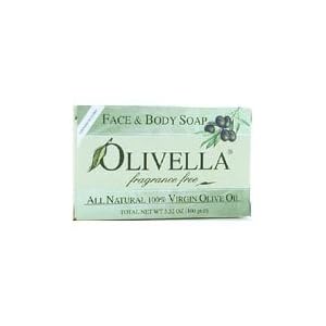 Olivella Face and Body Soap, Fragrance Free, All-natural 100% Virgin Olive Oil From Italy, 3.52-oz...