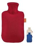 Fashy Red Fleece Cover Hot Water Bottle