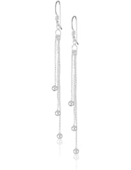 Sterling Silver Multi-Tassel Drop Fishhook Earrings