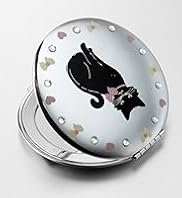 Diamanté Cat Compact Mirror