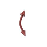Curved Barbell Eyebrow Ring Spike Beads Solid Titanium