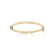 Fine Polished Square Tube Bangle Bracelet in Yellow Gold