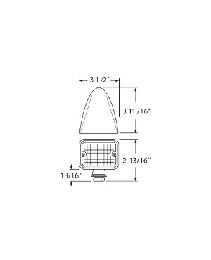 Image #4 of 2 Amber 6 LED Hot