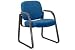 Extra Thick Cushioned Classic Fabric Side Chair - Blue