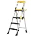 Office Products : Worlds Greatest Folding Step Stool, 3 Steps, Tray, ANSI Type 1A Extra Heavy Duty SMF11003AGY1