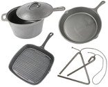 Buffalo Tools 5-Pc. Cast Iron Cookware Set