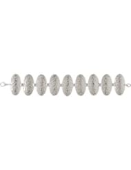Amalfi™ Stainless Steel Oval Bracelet with Hammered Finish 08.00 Inch olished Fb320