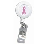 Prestige Medical Pink Ribbon Retractable Badge Holder