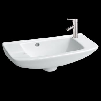 Small Square Sink White 19 3/4W