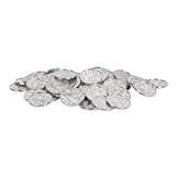 Plastic Coins (silver) Party Accessory  (1 count) (100/Pkg)