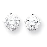 14k White Gold 7mm Cubic Zirconia earring XE74WCZ