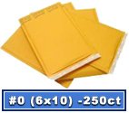 #0 Kraft Bubble-Mailer (250 per case)