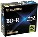 Fujifilm Media 25303605 BD-R Blue Ray Disc Write Once 10MM Jewel Case - 5 Pack Box