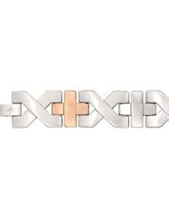 Stainless Steel Link Bracelet 08.00 Inch Rose Immerse lating B740